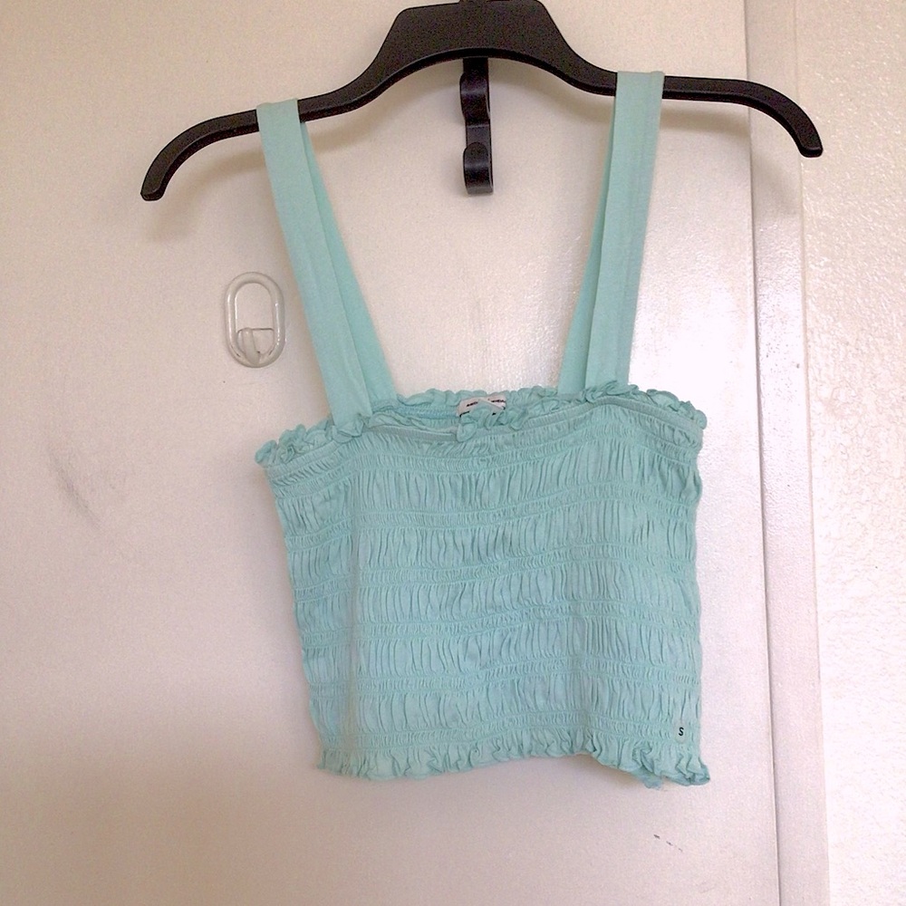 AEO Smocked Cropped Top